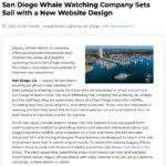 Legacy Whale Watch in San Diego worked with Rosemont Media to create a new website.